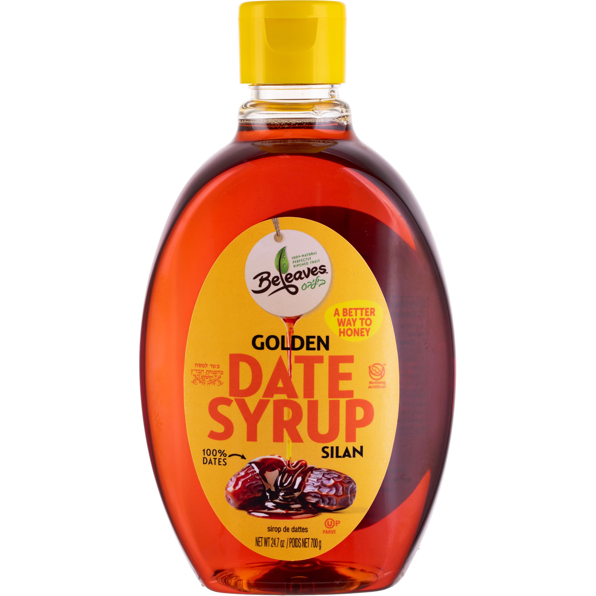 Golden Date Syrup with serving ideas and fresh ingredients