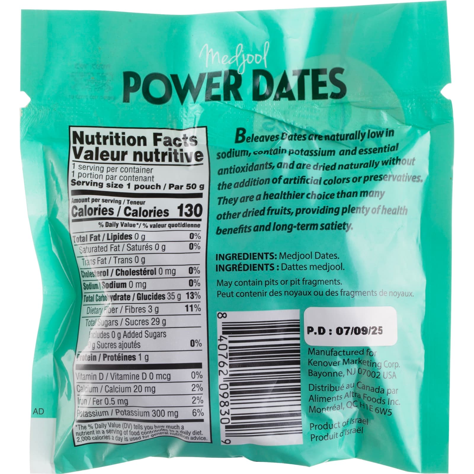 Power Pouch Medjool Pitted with serving ideas and fresh ingredients